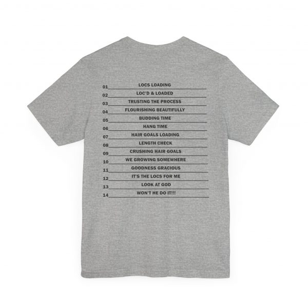 Copy of Stylish "It's the LOCS for Me" T-Shirt with Colorful Leopard Print and Hair Length Levels on Back - Image 48
