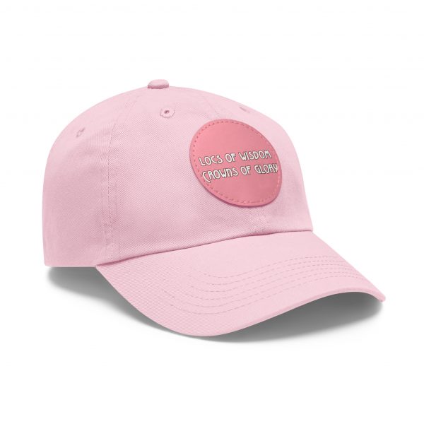 Pink Cap with Round Patch | Locs of Wisdom | Crowns of Glory | Inspirational Design - Image 78