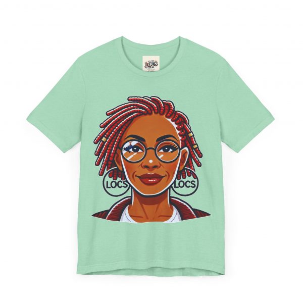 Empowering Woman with Locs White T-Shirt - Black Girl Art Tee, Afrocentric Fashion - Image 43