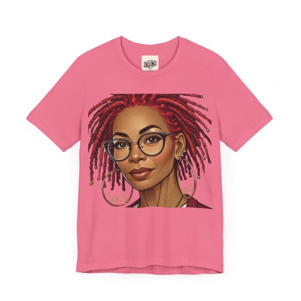 Empowering Woman with Locs White T-Shirt - Black Girl Art Tee, Afrocentric Fashion - Image 71