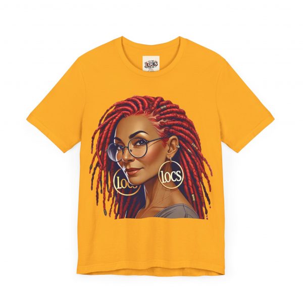 Empowering Woman with Locs White T-Shirt - Black Girl Art Tee, Afrocentric Fashion - Image 23