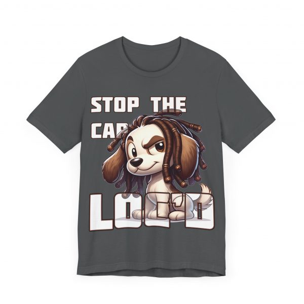 Stop the Cap Dreadlock Dog Graphic Tee - Unisex Humor and Style - Image 3