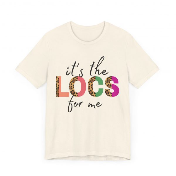 Stylish "It's the LOCS for Me" T-Shirt with Colorful Leopard Print and Hair Length Levels on Back - Image 19