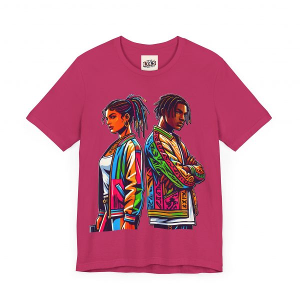 Vibrant Duo Locs T-Shirt – Bold and Beautiful - Image 11