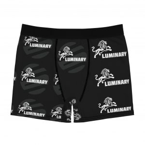 Men's Black Boxer Briefs with Luminary Logo - Comfortable, Breathable, and Stylish Underwear for Everyday Wear