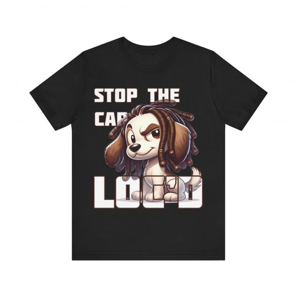 Stop the Cap Dreadlock Dog Graphic Tee - Unisex Humor and Style - Image 9