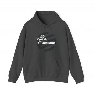 Black Luminary Hoodie for Men - Stylish Lion Graphic Pullover - Comfortable and Warm Streetwear - Perfect Gift for Fashion-Forward Men