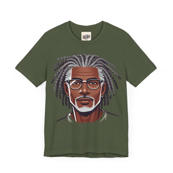 Stylish Elder with Locs T-Shirt - Image 67