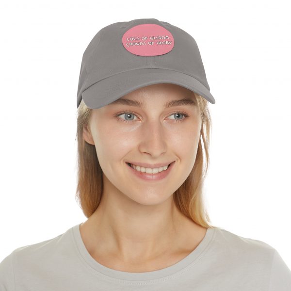 Pink Cap with Round Patch | Locs of Wisdom | Crowns of Glory | Inspirational Design - Image 96