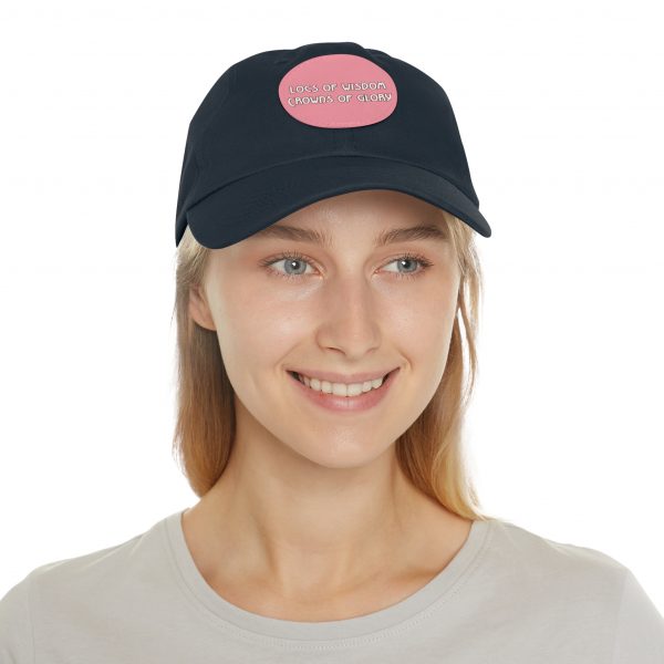 Pink Cap with Round Patch | Locs of Wisdom | Crowns of Glory | Inspirational Design - Image 64