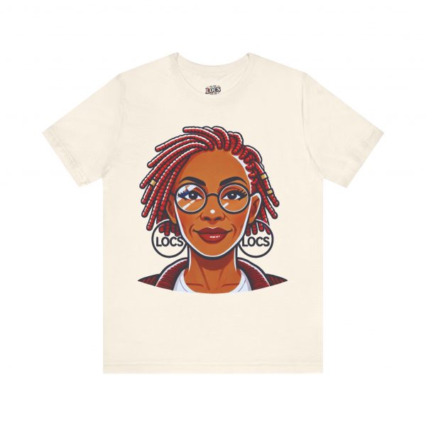 Empowering Woman with Locs White T-Shirt - Black Girl Art Tee, Afrocentric Fashion - Image 13
