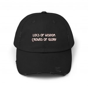 Pink Distressed Cap with Inspirational Embroidery | Locs of Wisdom | Crowns of Glory
