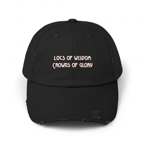 Pink Distressed Cap with Inspirational Embroidery | Locs of Wisdom | Crowns of Glory