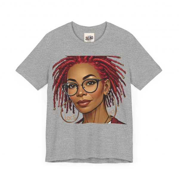 Empowering Woman with Locs White T-Shirt - Black Girl Art Tee, Afrocentric Fashion - Image 11