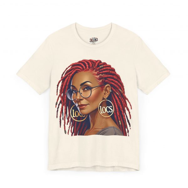 Empowering Woman with Locs White T-Shirt - Black Girl Art Tee, Afrocentric Fashion - Image 15