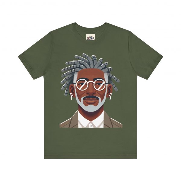 Stylish Elder with Locs T-Shirt - Image 65