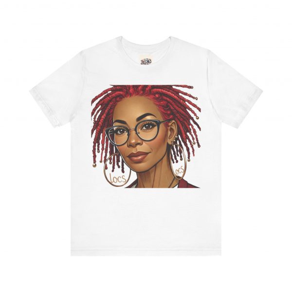 Empowering Woman with Locs White T-Shirt - Black Girl Art Tee, Afrocentric Fashion - Image 57
