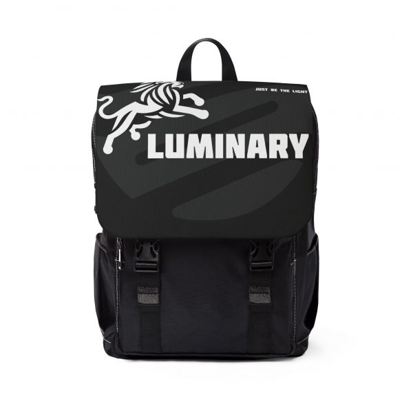 Luminary Black Backpack with Lion Graphic - Stylish and Durable Travel Bag - Spacious and Comfortable - Perfect for School, Work, or Travel