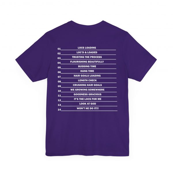 Copy of Stylish "It's the LOCS for Me" T-Shirt with Colorful Leopard Print and Hair Length Levels on Back - Image 8