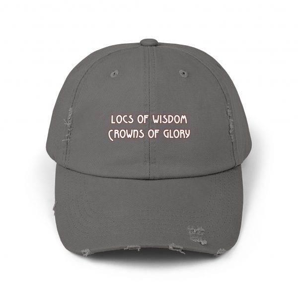 Pink Distressed Cap with Inspirational Embroidery | Locs of Wisdom | Crowns of Glory - Image 17