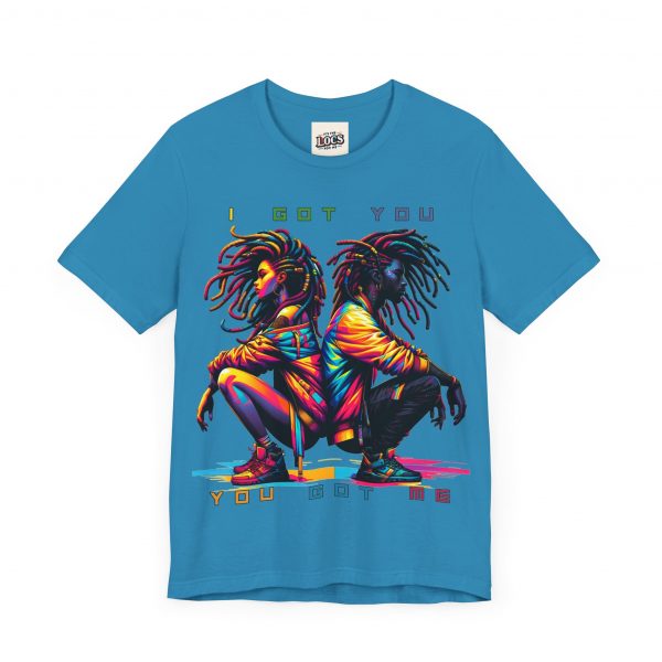 Vibrant Unity Locs T-Shirt – "I Got You, You Got Me" - Image 3