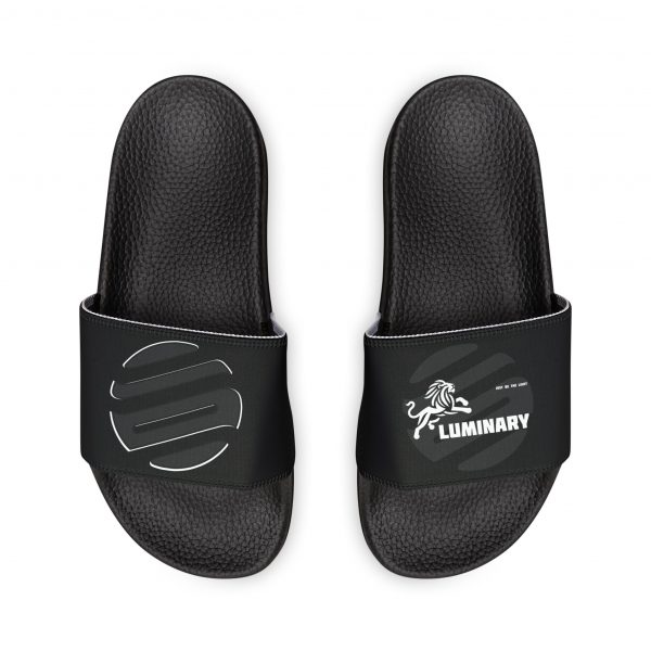 Luminary Black Slide Sandals with Lion Graphic - Stylish and Comfortable Footwear - Perfect for Casual Wear - Unisex Slides for Men and Women - Image 2