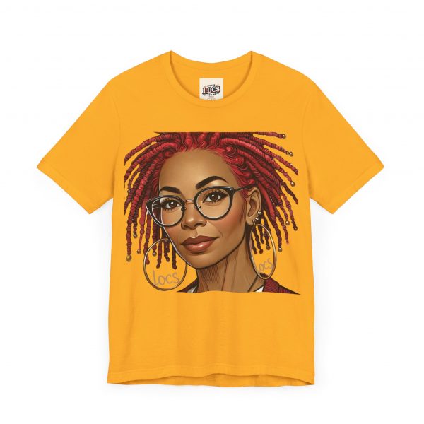 Empowering Woman with Locs White T-Shirt - Black Girl Art Tee, Afrocentric Fashion - Image 23