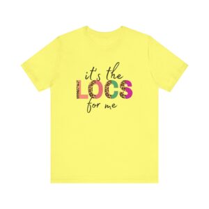 Stylish "It's the LOCS for Me" T-Shirt with Colorful Leopard Print and Hair Length Levels on Back